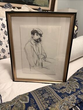 Pottery barn portrait of Edward 13x16” with frame